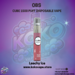 OBS Cube 1500 Puff Disposable vape leechy ice