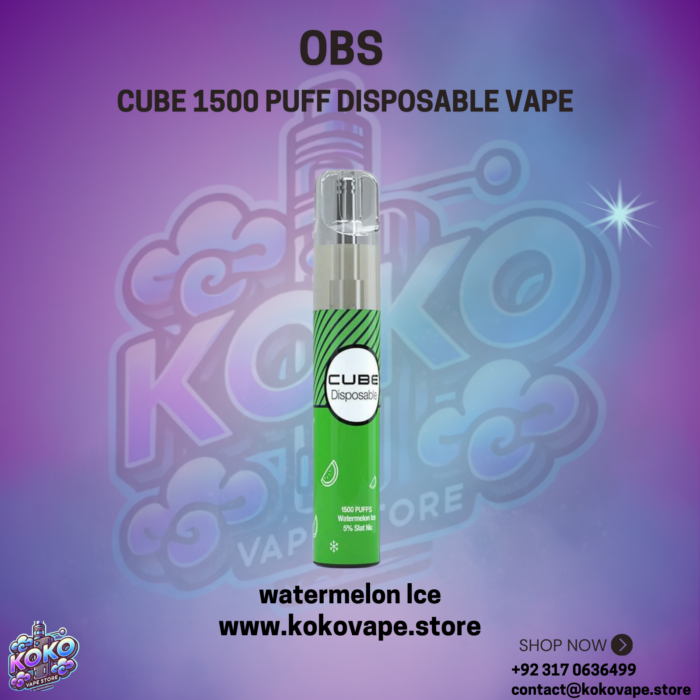 OBS Cube 1500 Puff Disposable vape watermelon ice