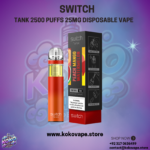 Switch Tank 2500 PUFFS 25MG Disposable vape peach mango watermelon