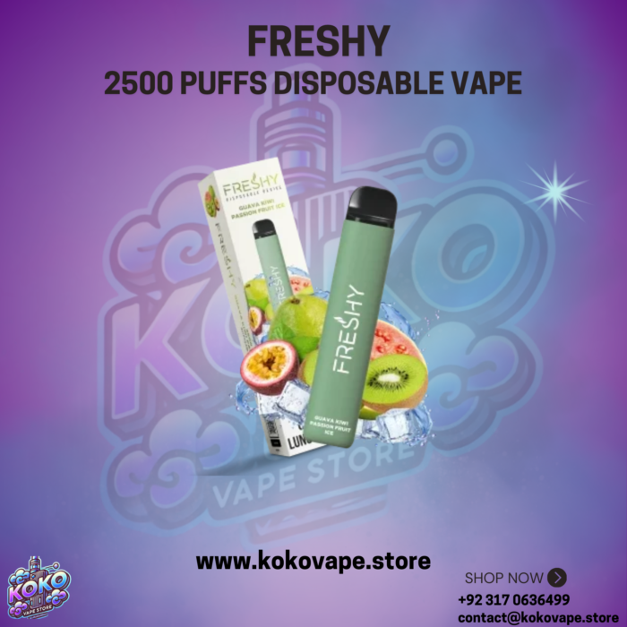 Freshy 2500 Puffs Disposable Vape Guava kiwi passion fruit ice
