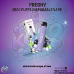 Freshy 2500 Puffs Disposable Vape grape ice
