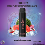 Freshy 7000 Puffs Disposable Vape lit lychee watermelon ice
